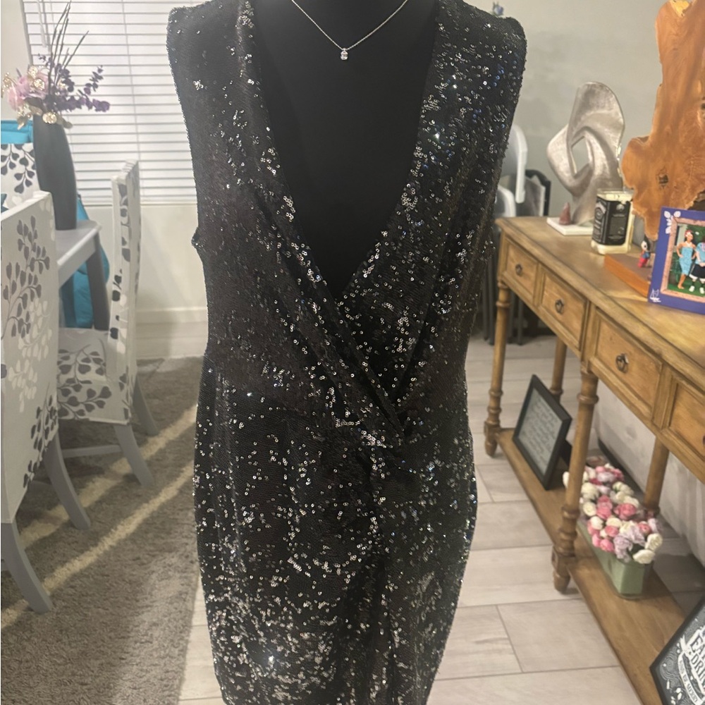 Black Sequin Dress